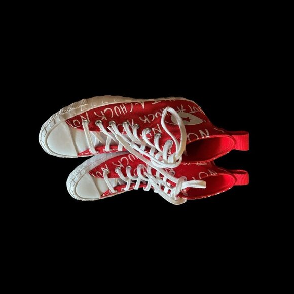 Converse High Top Not A Chuck Untitled Red Shoes for Men 8.5 Women 10.5 New - Picture 5 of 5